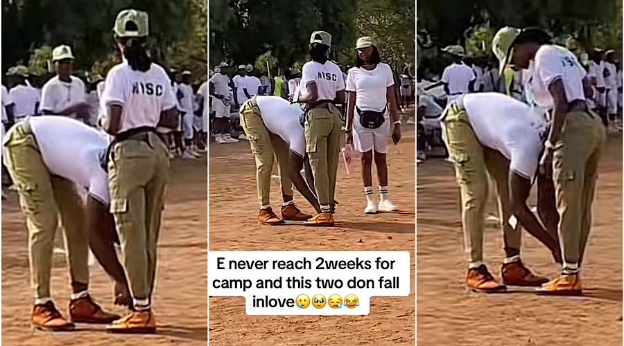 2 corpers reportedly fall in love after less than 2 weeks in camp