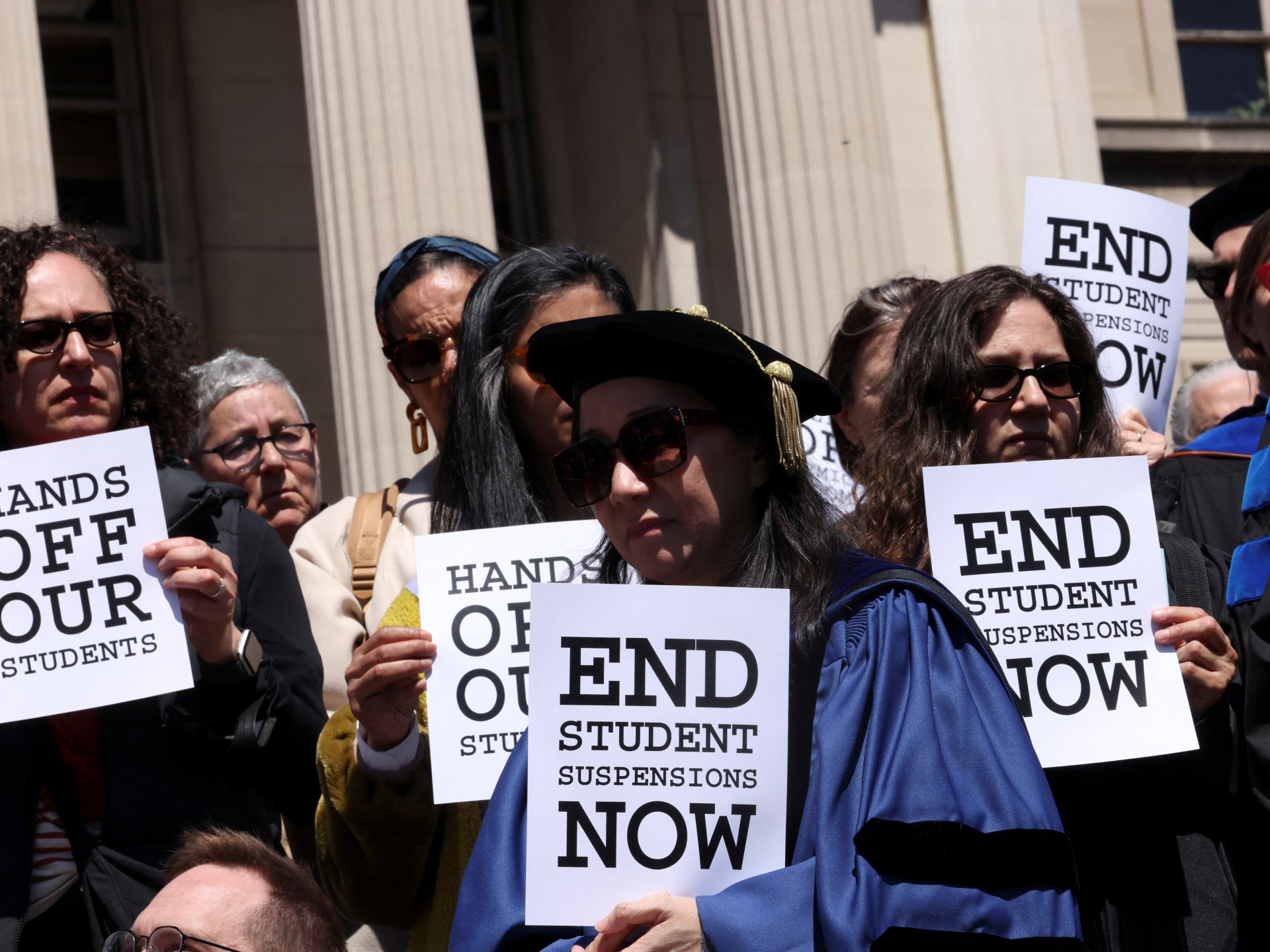 Columbia faculty ‘furious’ over student arrests at Gaza protests | Protests