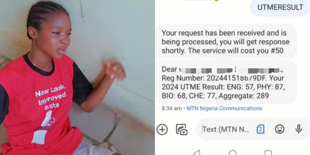 Disappointment as lady collapses after scoring 289 in JAMB