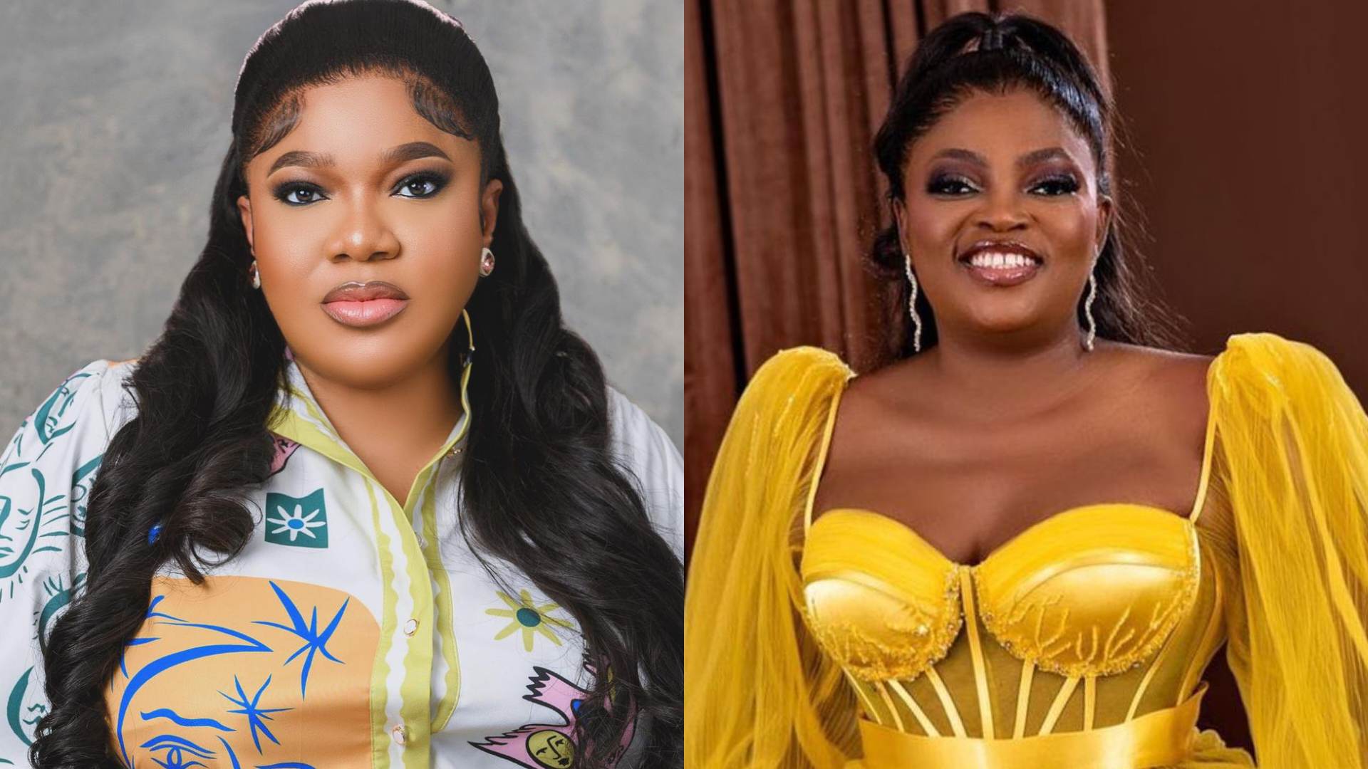 Funke Akindele reacts as Toyin Abraham seeks reconciliation with her