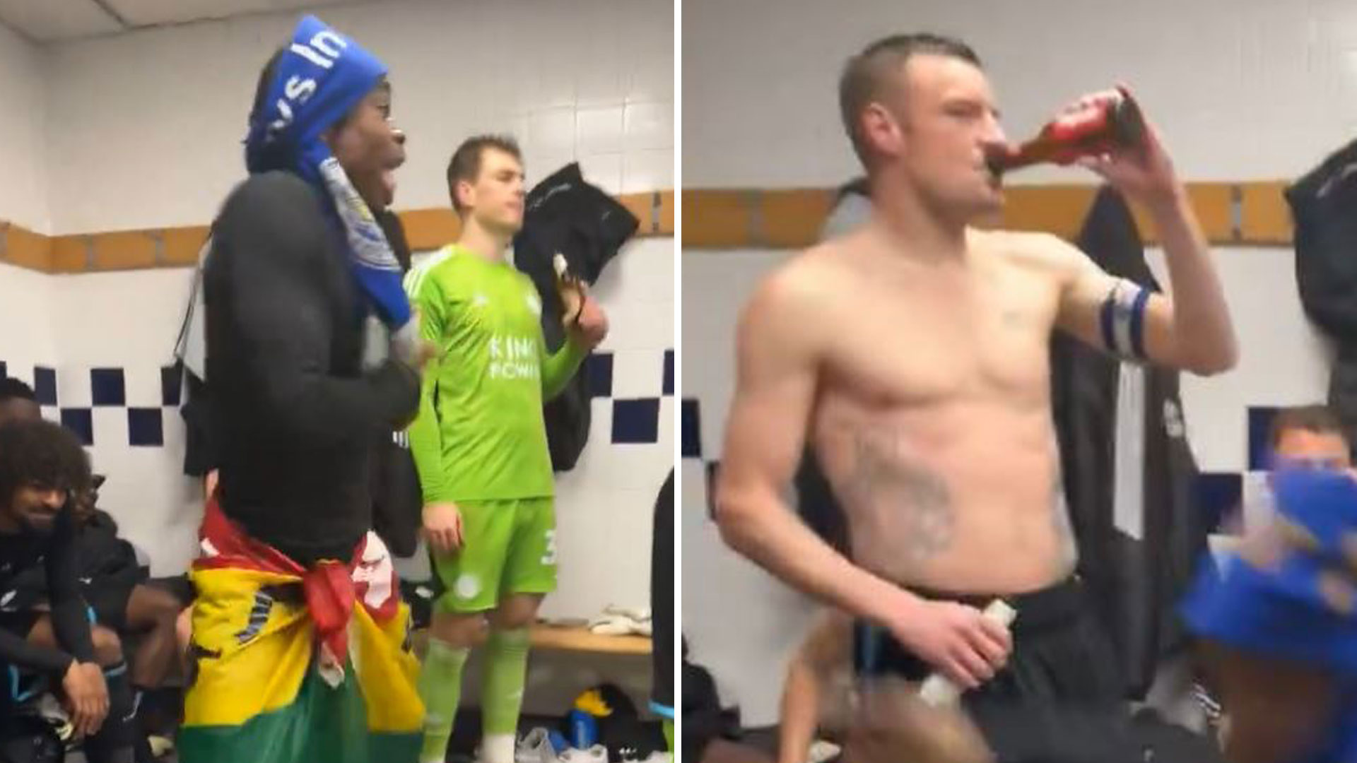 Leicester star heard shouting ‘you’ve done f*** all all season’ to team-mate during dressing room celebrations