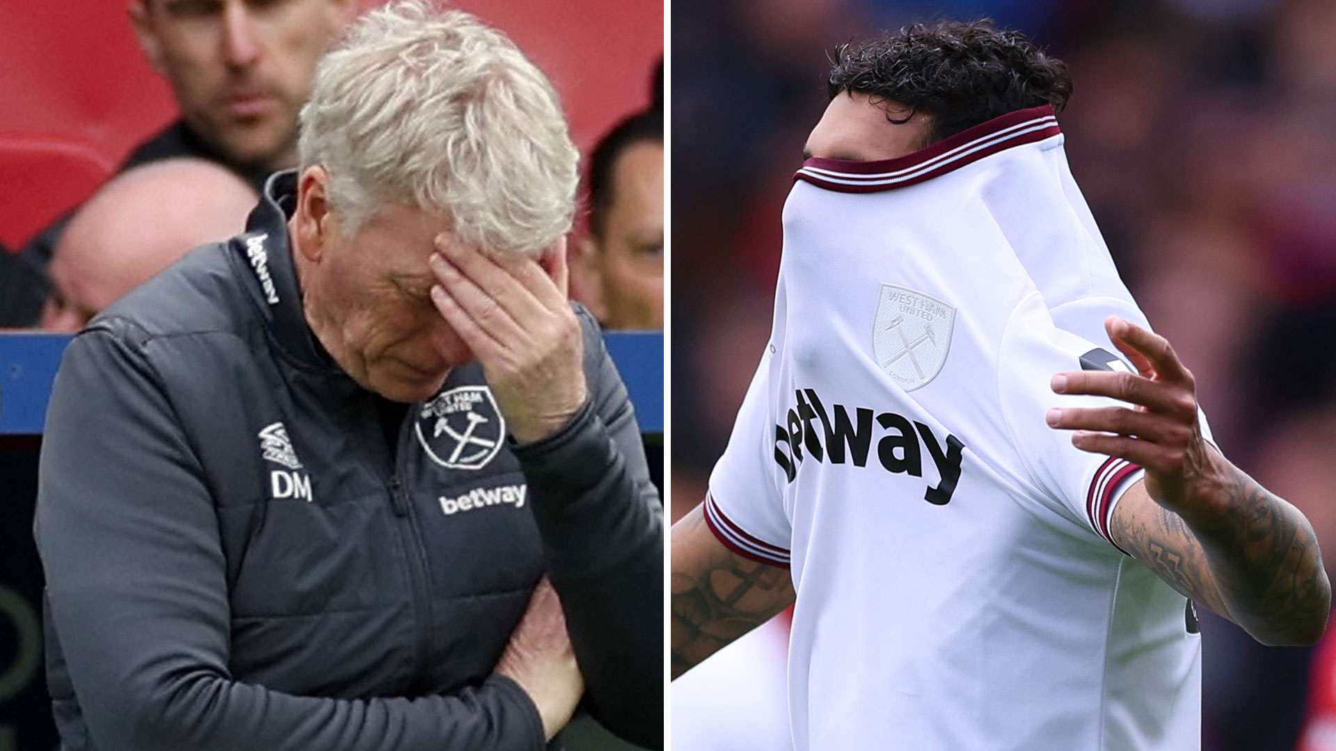 Under-fire West Ham boss David Moyes admits he is ’embarrassed’ by his players after Crystal Palace thumping