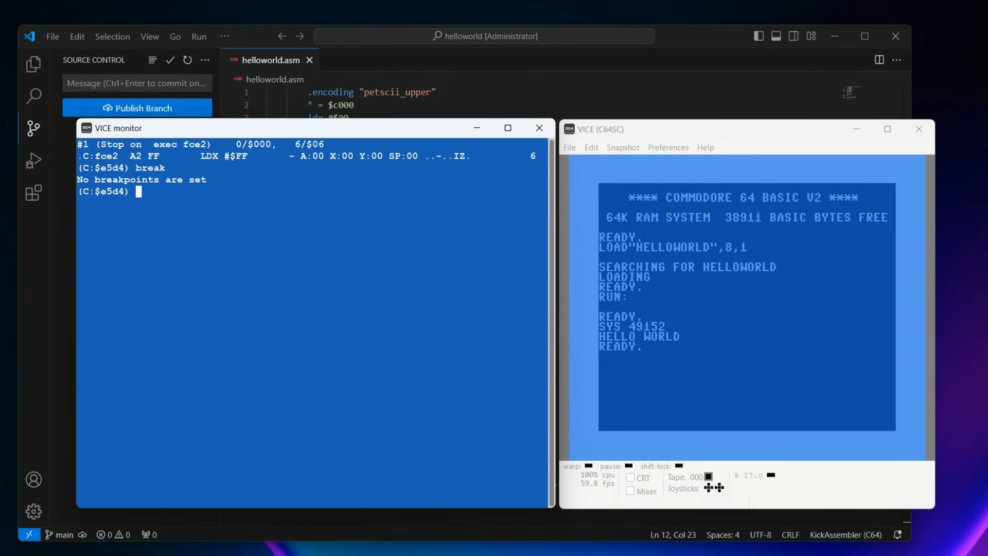 You Can Use Visual Studio Code To Write Commodore 64 Assembly