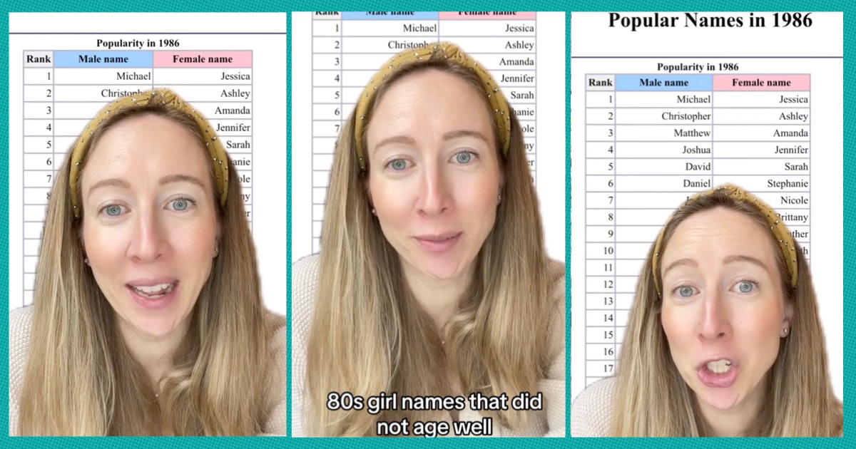 Baby Name Expert Lists Top ’80s Girl Names That Are No Longer Used