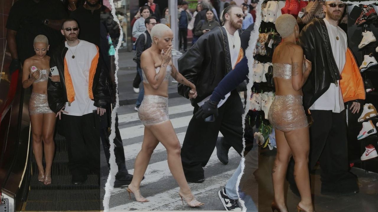 Doja Cat Creates a Frenzy in a Saran Wrap Tupe Top, Skirt and Shoes with VETEMENTS Creative Director Guram Gvasalia – Fashion Bomb Daily