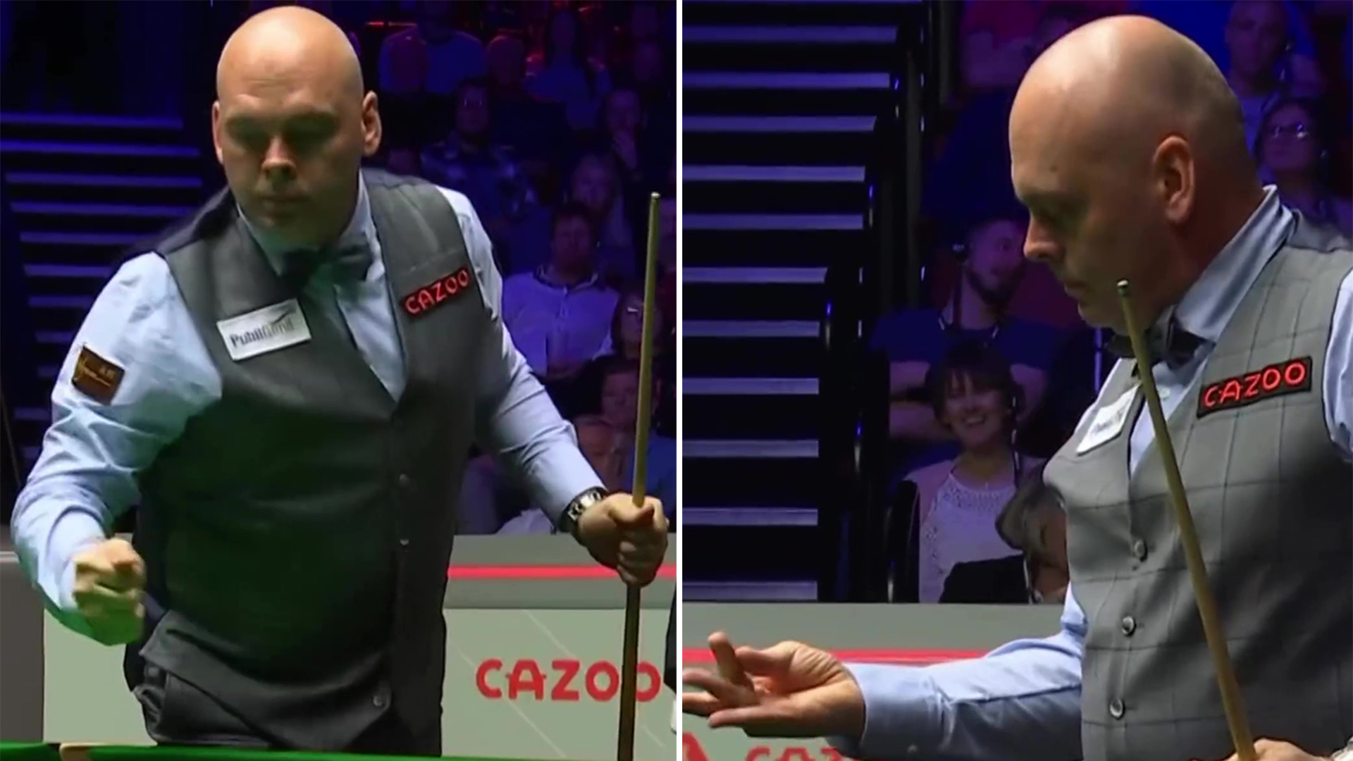 ‘Good catch’ – Ronnie O’Sullivan conqueror Stuart Bingham has Crucible in stitches as he takes out pesky ‘bug’ at table