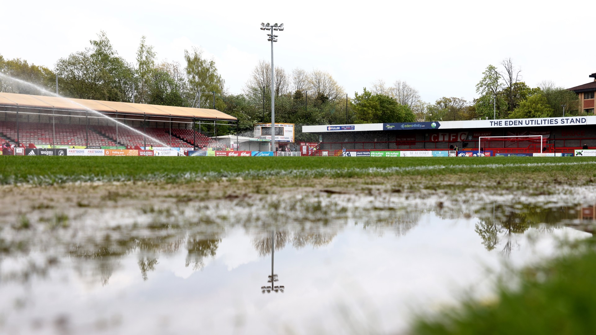 Huge EFL playoff clash POSTPONED due to waterlogged pitch as furious fans blast ‘absolute joke’