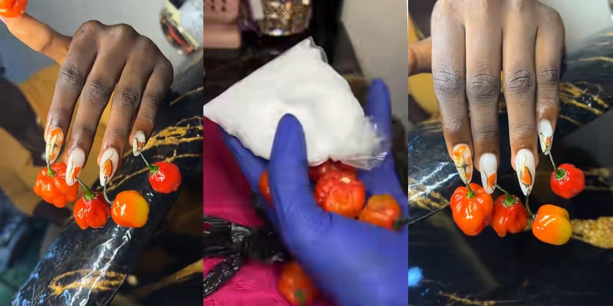 Lady takes fashion to new heights with pepper and salt nails