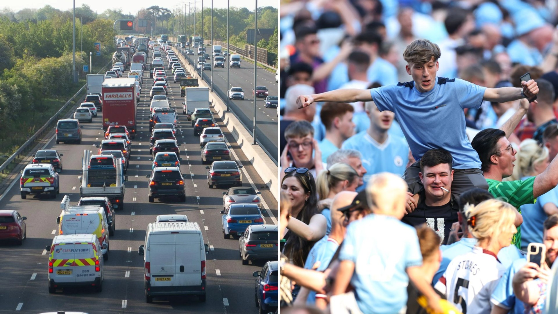 Man City and Utd fans to be forced along DIFFERENT routes to Wembley for FA Cup final clash amid fears of violence