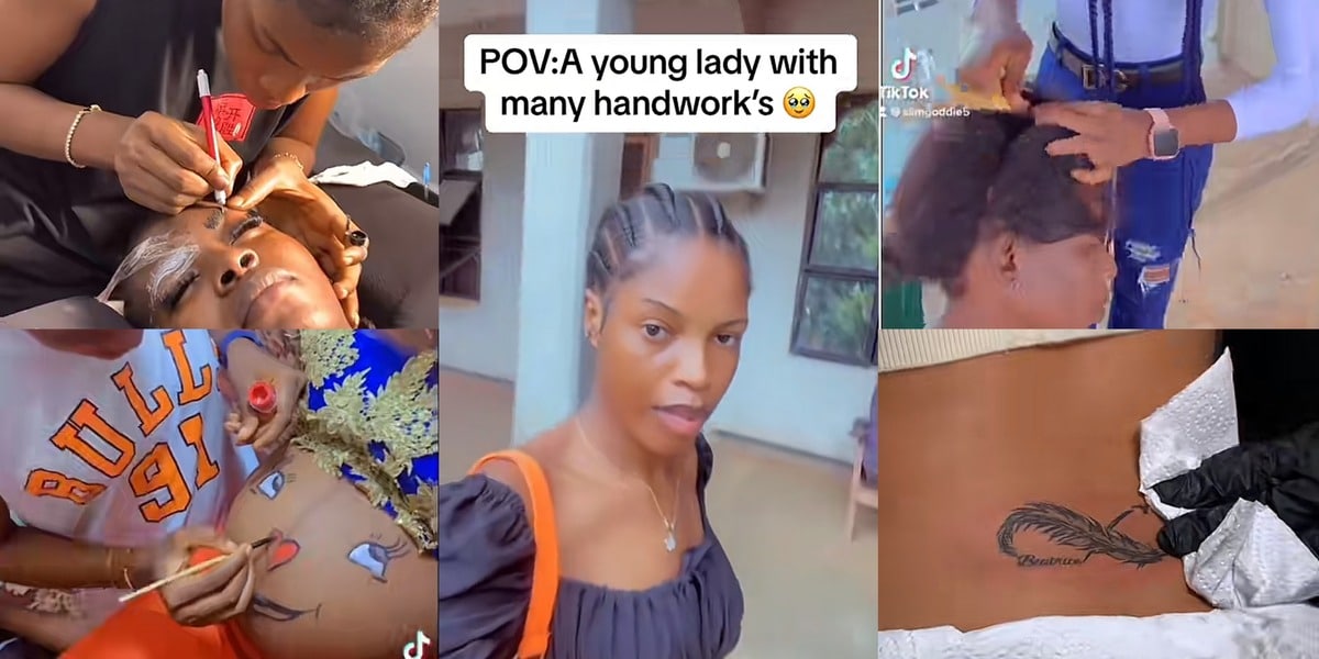 Multi-talented lady wows social media with her 7 different skills