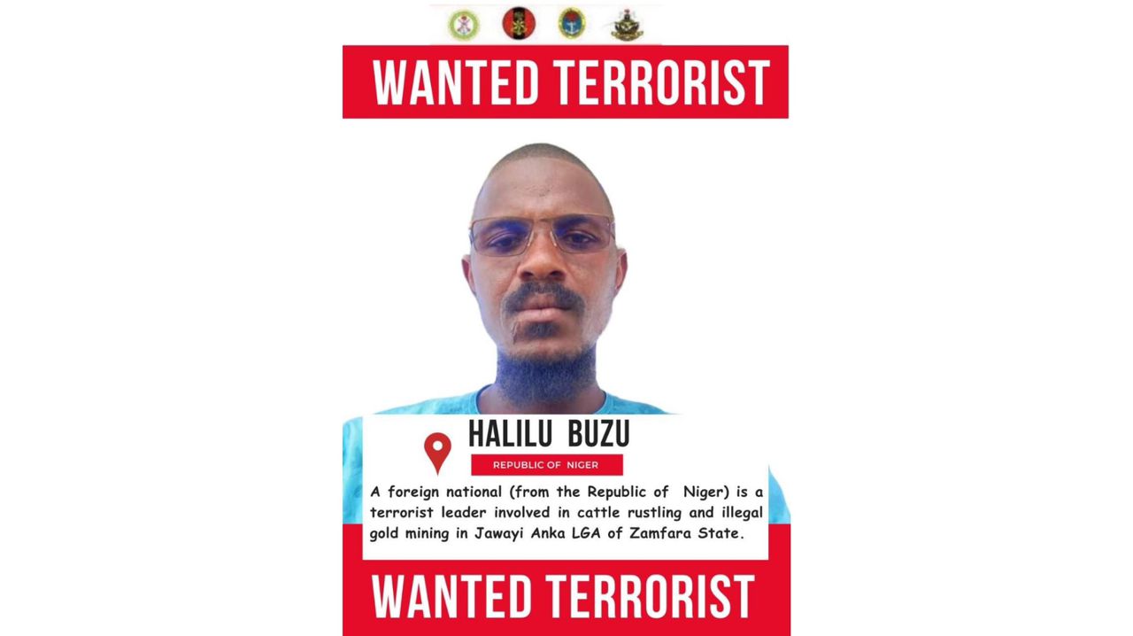 Nigeria military declares Nigerien terrorist, Halilu Buzu, wanted