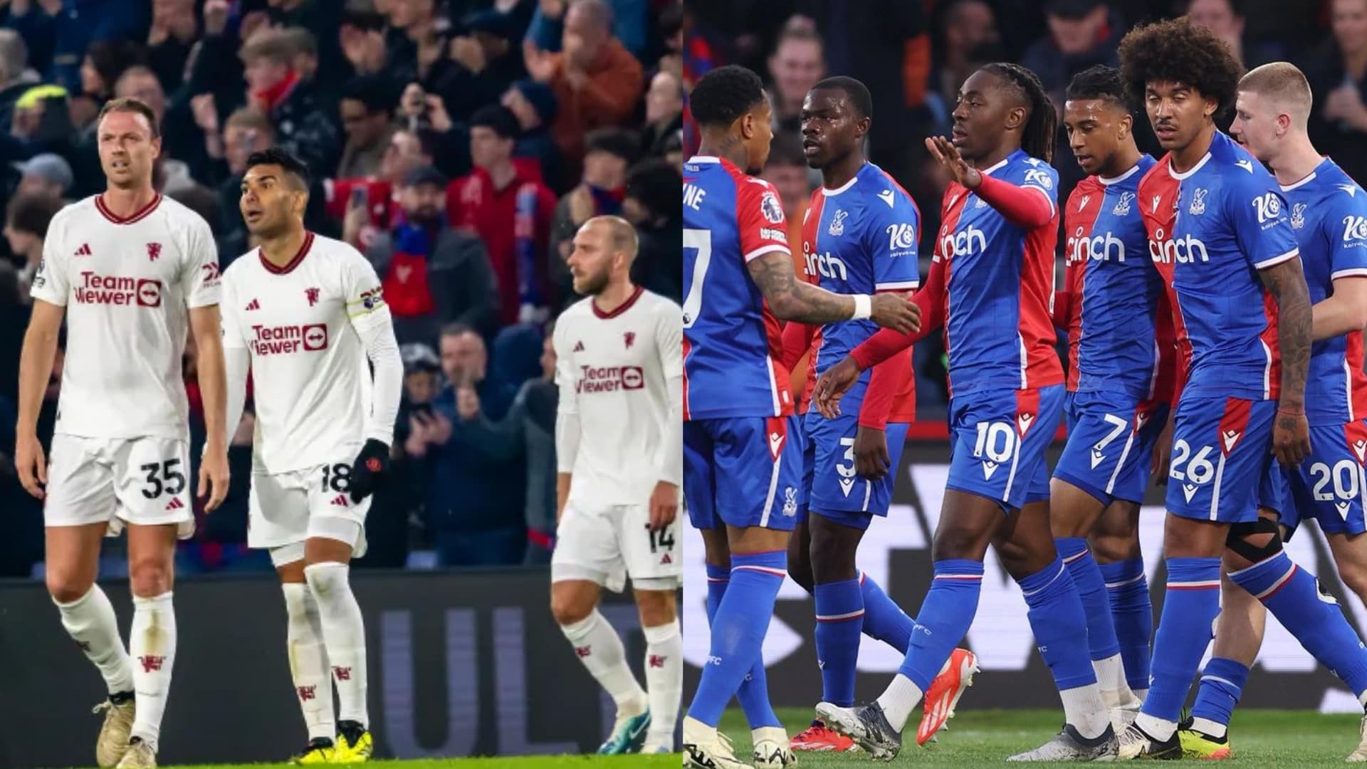 Palace thrash Manchester United 4-0, dent Red Devils European football hopes