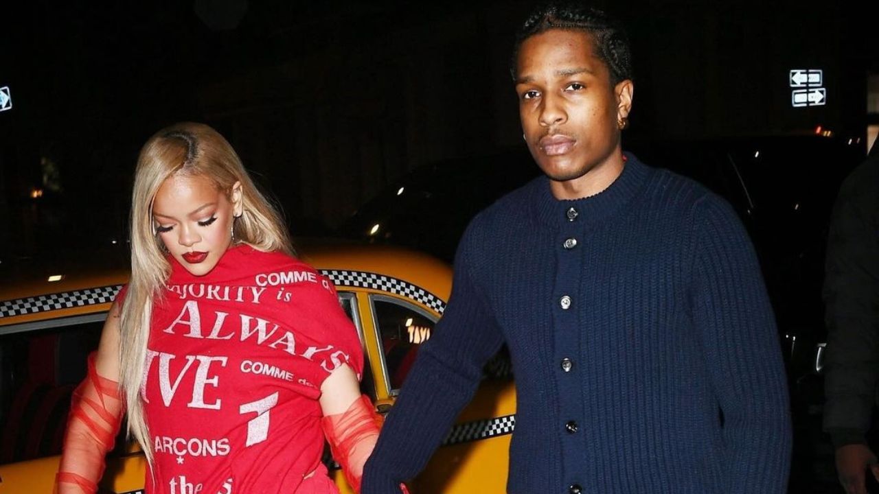 Rihanna Stepped Out for Date Night with A$AP Rocky in a Comme Des Garcon Look with a Gucci Bag, and Amina Muaddi Sandals – Fashion Bomb Daily