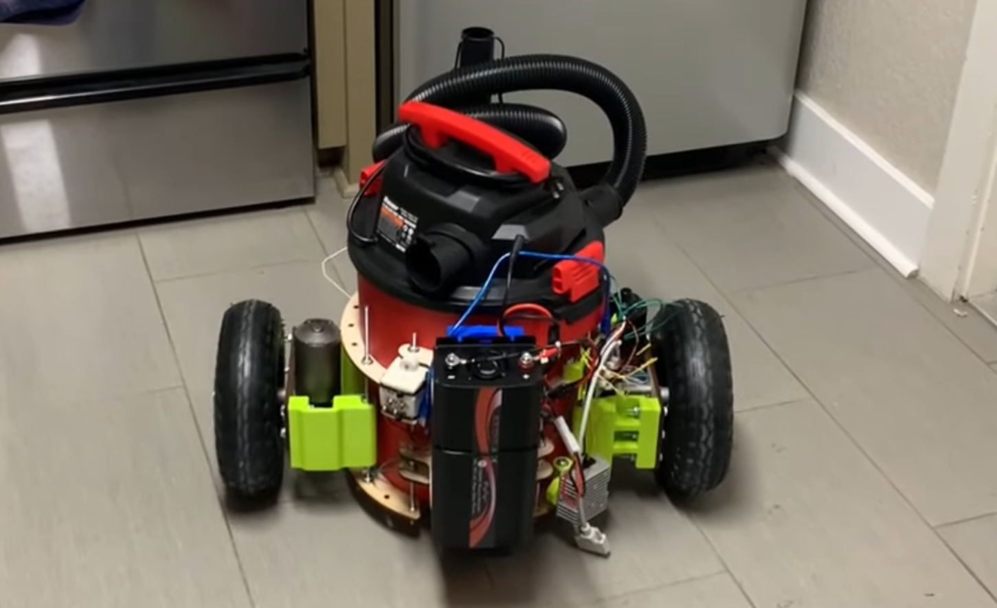 Robotic Platform Turns Shop Vac Into Roomba