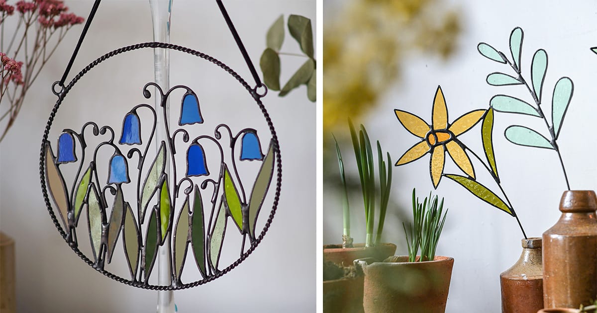 Seasonal Blooms Capture Sunlight in Jessica Saunders’ Delicate Stained Glass Sculptures — Colossal
