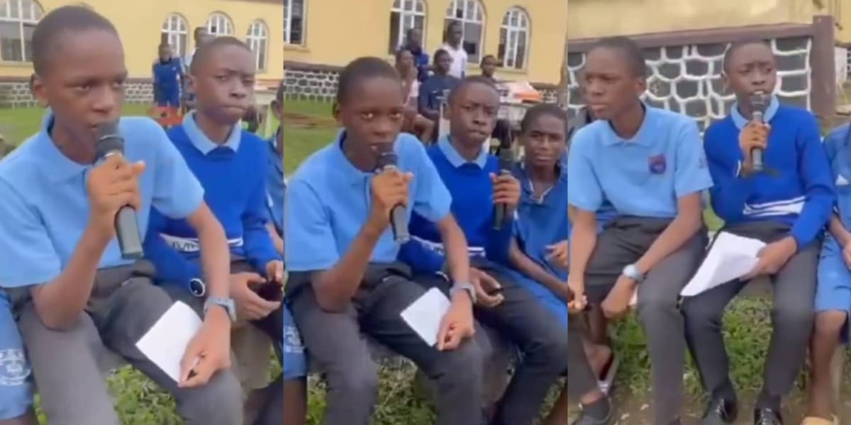 Secondary school students display their sports commentary skills