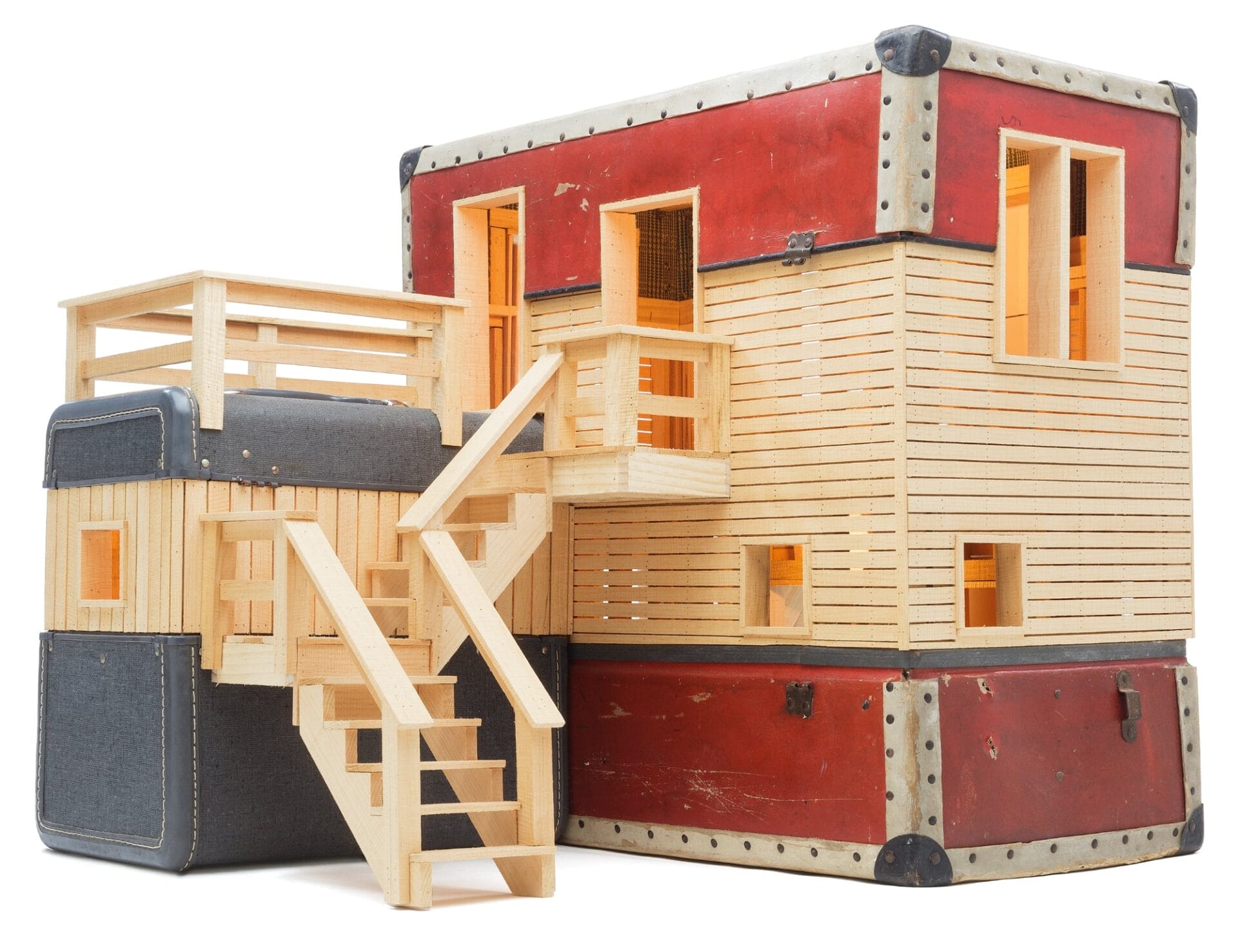 Ted Lott Retrofits Vintage Furniture and Suitcases with Stark, Miniature Dwellings — Colossal