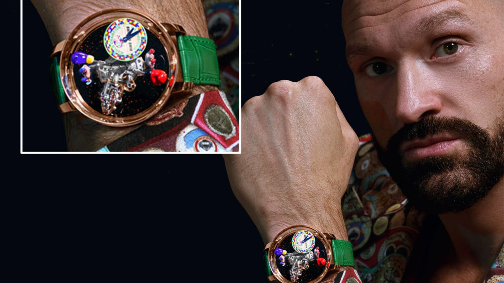 Tyson Fury models dazzling Jacob & Co ‘Ring Of Fire’ watch ahead of Usyk with ‘piece of boxing history’ set for auction