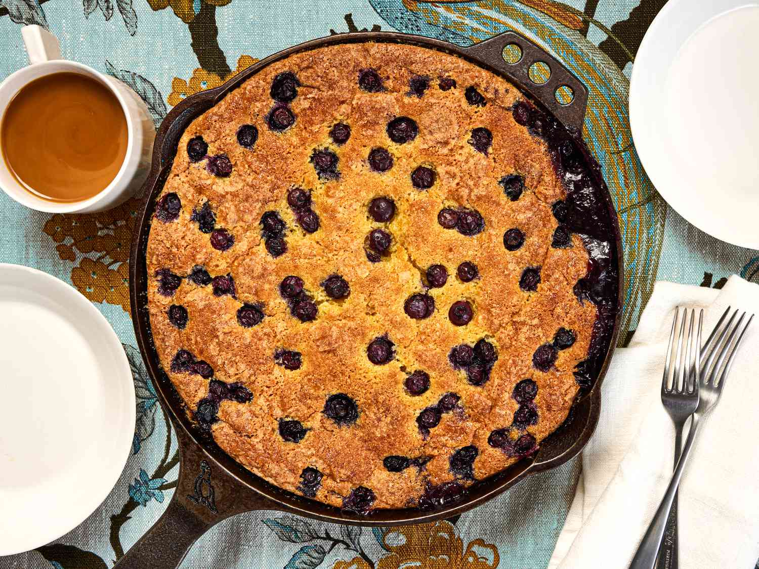 Blueberry Cornbread Cobbler Recipe