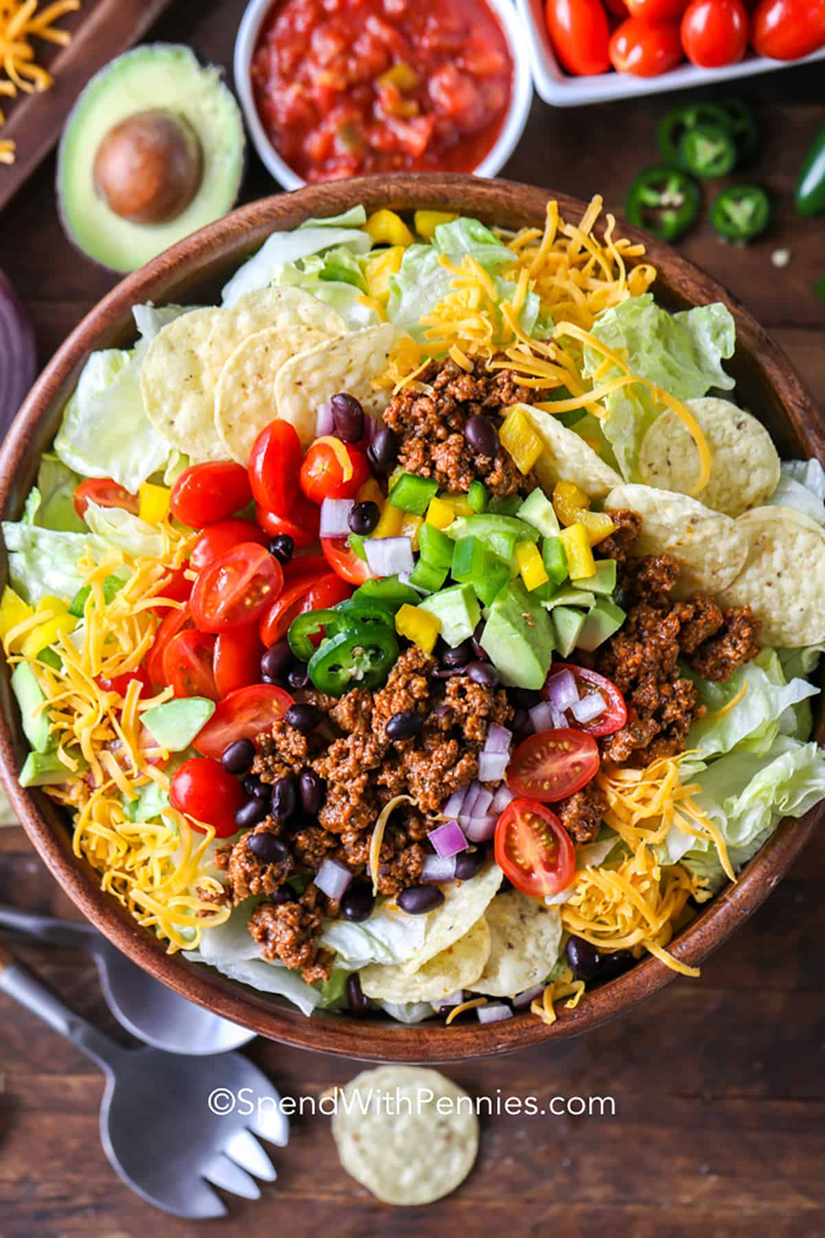 Easy Taco Salad – Spend With Pennies