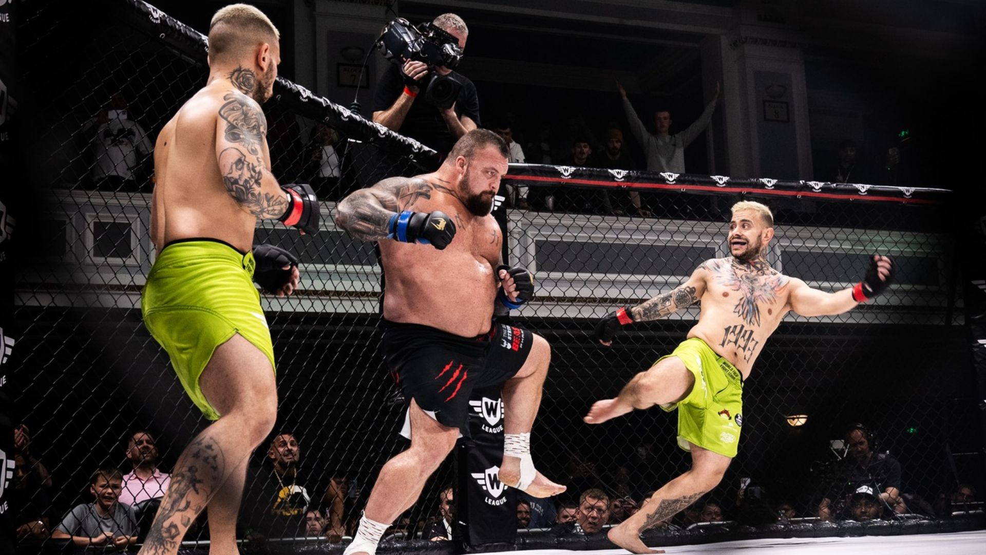 Eddie Hall vs Neffati Brothers LIVE RESULTS: Hall WINS 2v1 MMA fight with brutal DOUBLE TKO – latest reaction