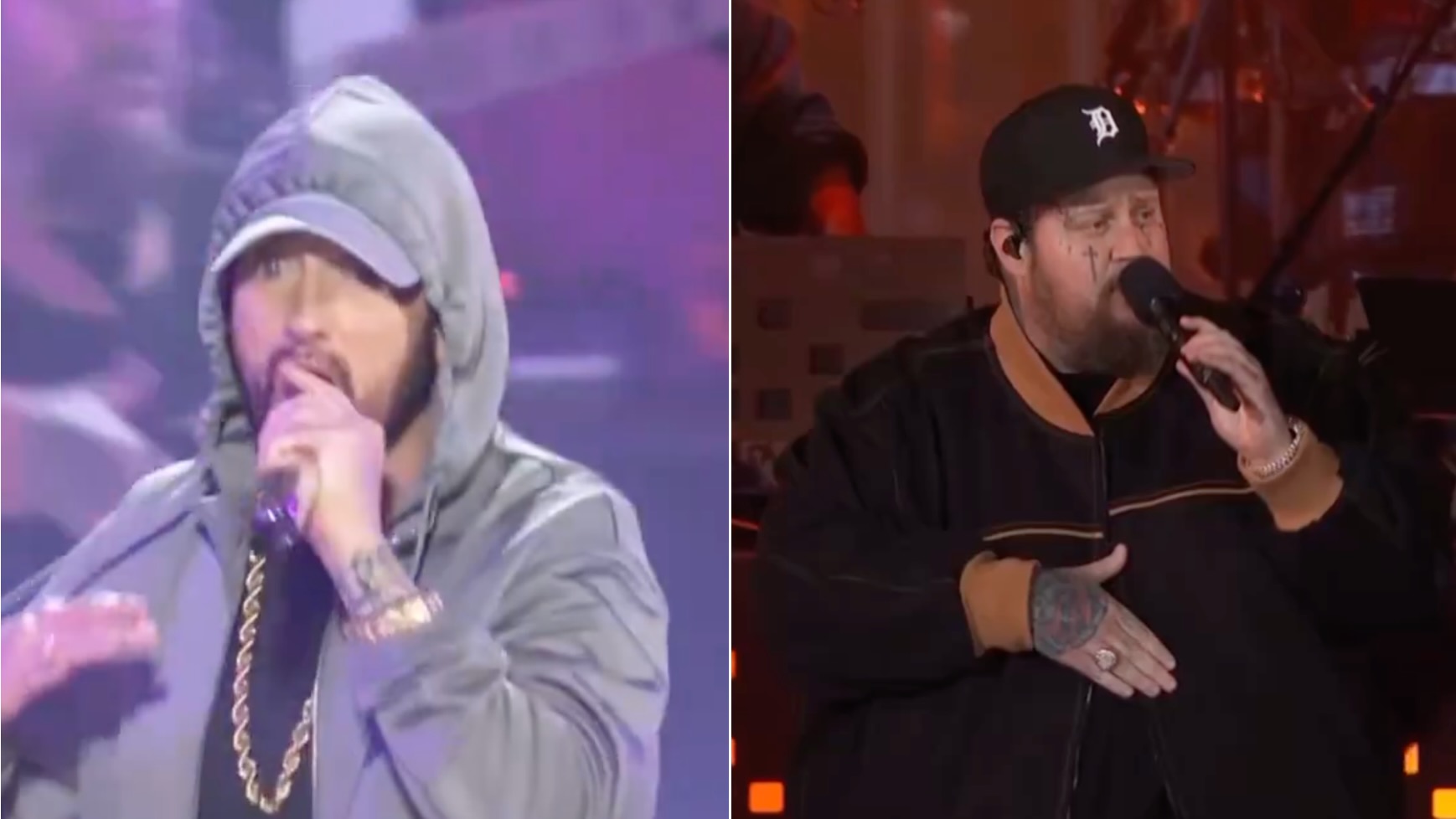 Eminem Debuts “Houdini,” Performs “Sing for the Moment” with Jelly Roll: Watch