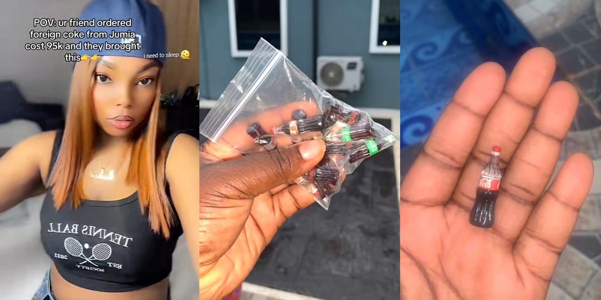 Lady orders ₦95k foreign Coke online, showcases delivery