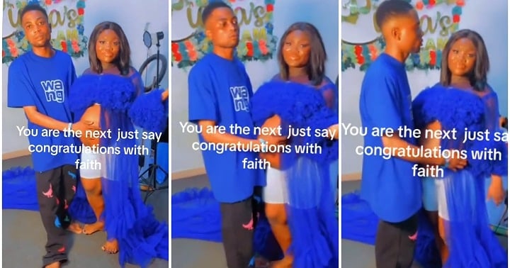 Man’s attitude during pregnant lover’s maternity shoot trends