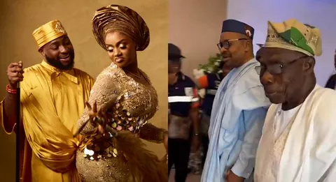 Obasanjo And Other Nigerian Politicians Spotted At Davido’s Wedding (Video) – TheNGblog