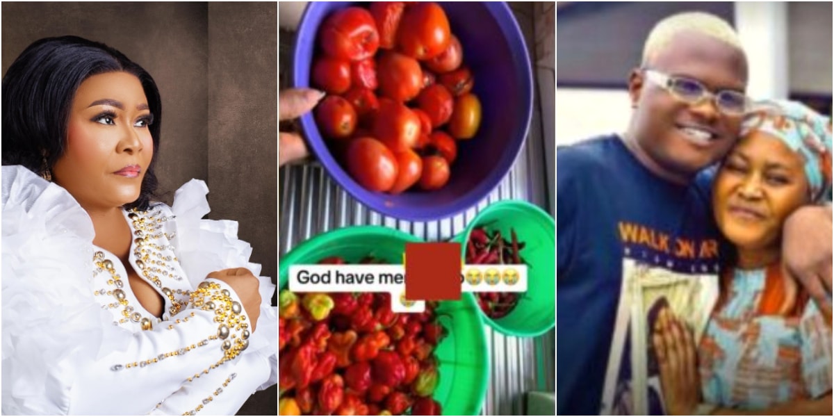 Oluwadolarz’s mom cries over tomatoes and fresh pepper she bought for N10k at a Lagos market