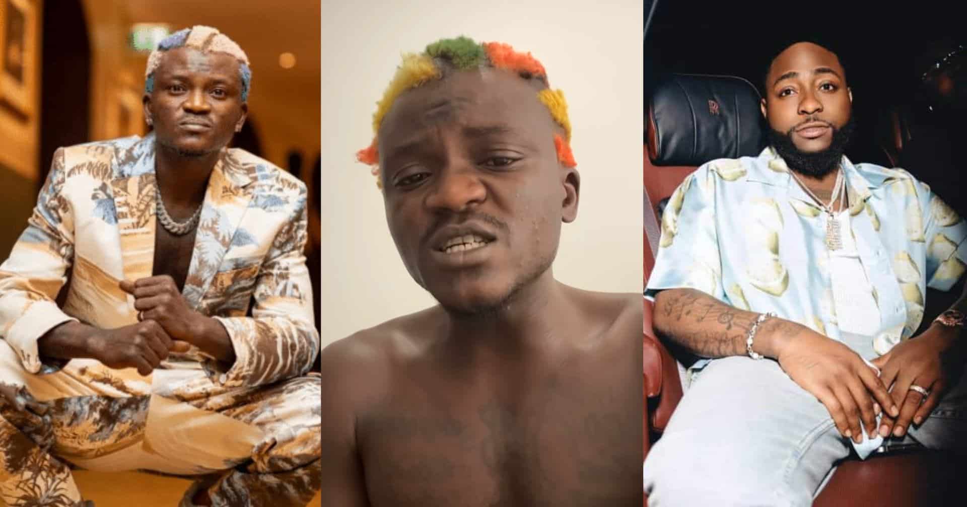 Portable spits fire as he labels Davido a ‘failure’, vows never to mingle with him