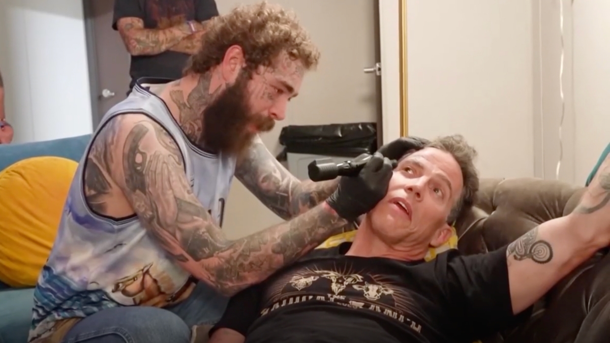 Post Malone Actually Tattooed a Penis on Steve-O’s Face