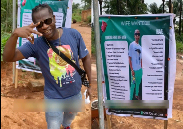 Speed Darlington Erects Mighty Signposts In Villages, As He Continues Hunt For A Wife – TheNGblog