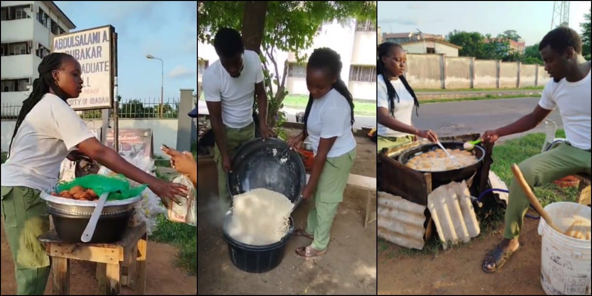 Two corpers who are couples establish akara business at Unibadan