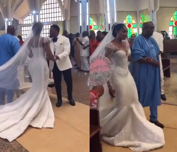 Video Of Actress, Sharon Ooja Walking Down The Aisle With Her Father – TheNGblog