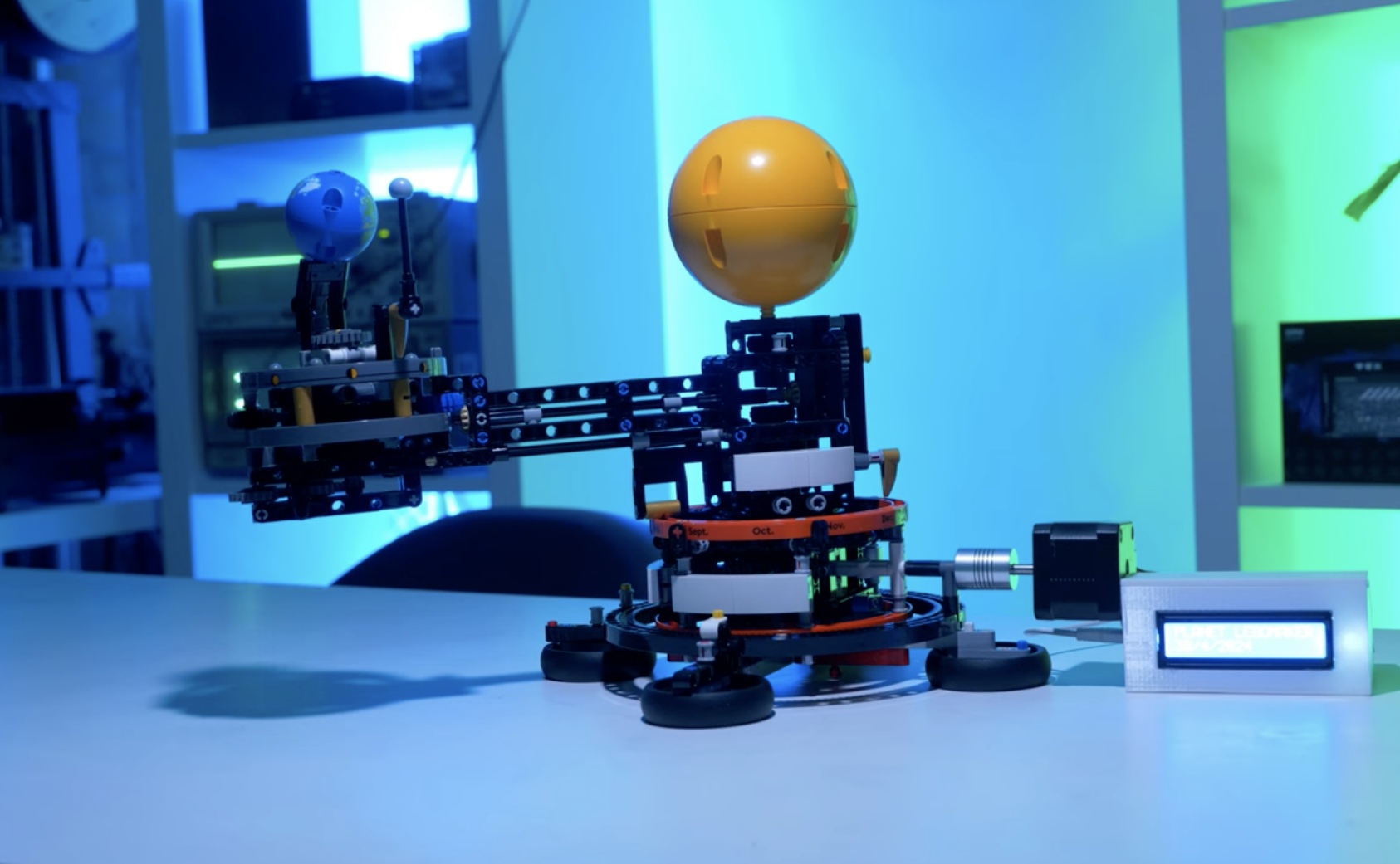 Adding voice commands to a LEGO planetarium set with an Arduino Nano 33 IoT