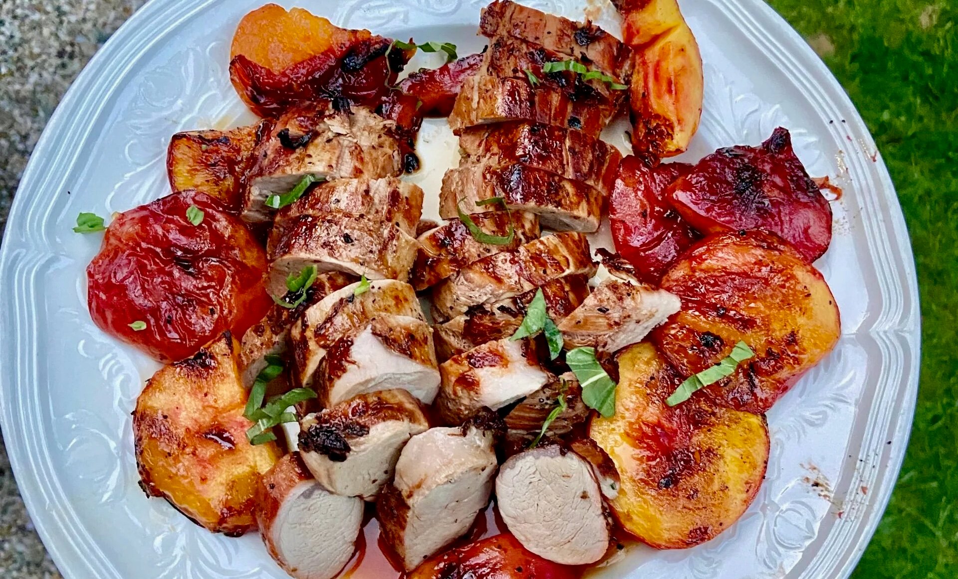 Grilled Pork Tenderloin With Peaches