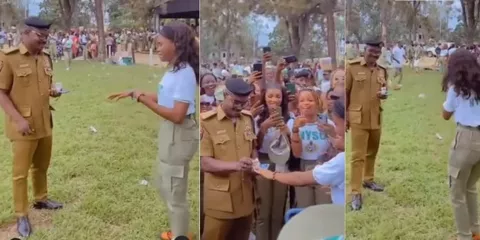 “He Did Not Even Kneel Down” – Ndlea Officer Causes Stir As He Proposes To His NYSC Girlfriend On Her POP Day (Video) – TheNGblog