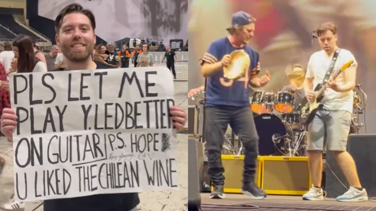 Pearl Jam Invite Fan Onstage to Play “Yellow Ledbetter”