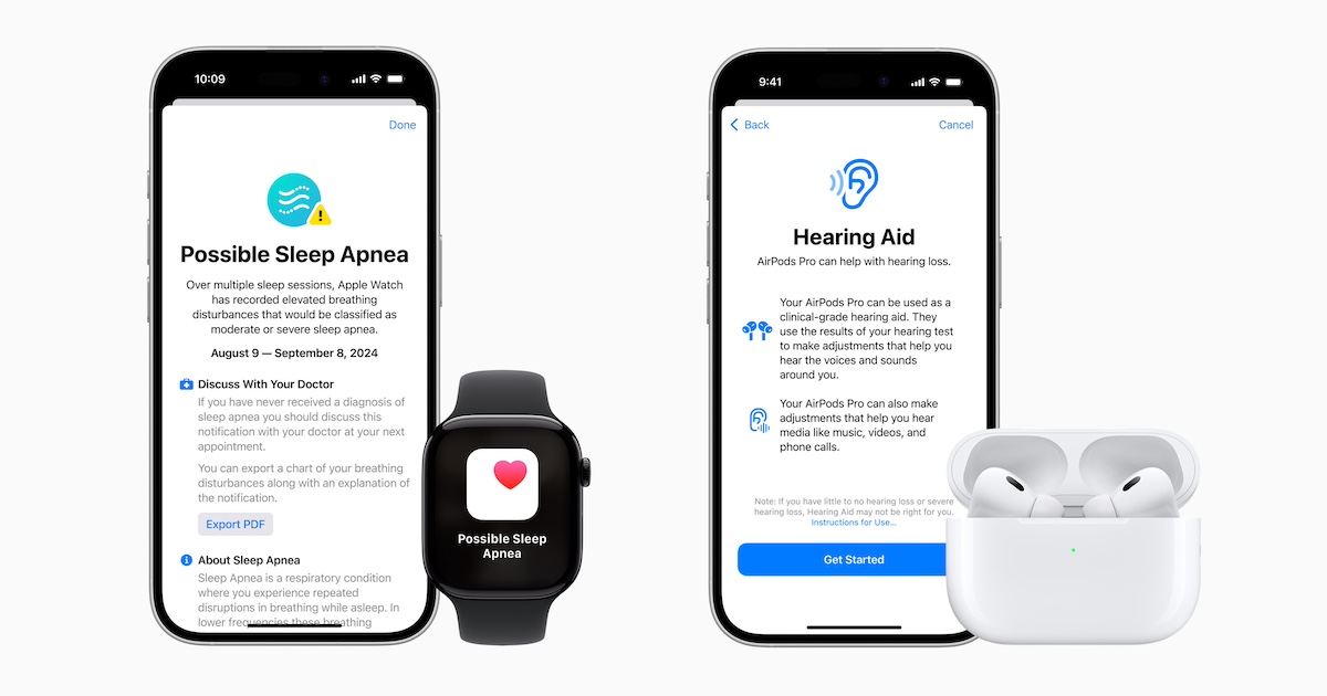 Apple receives FDA clearance for sleep apnea and hearing aid technology