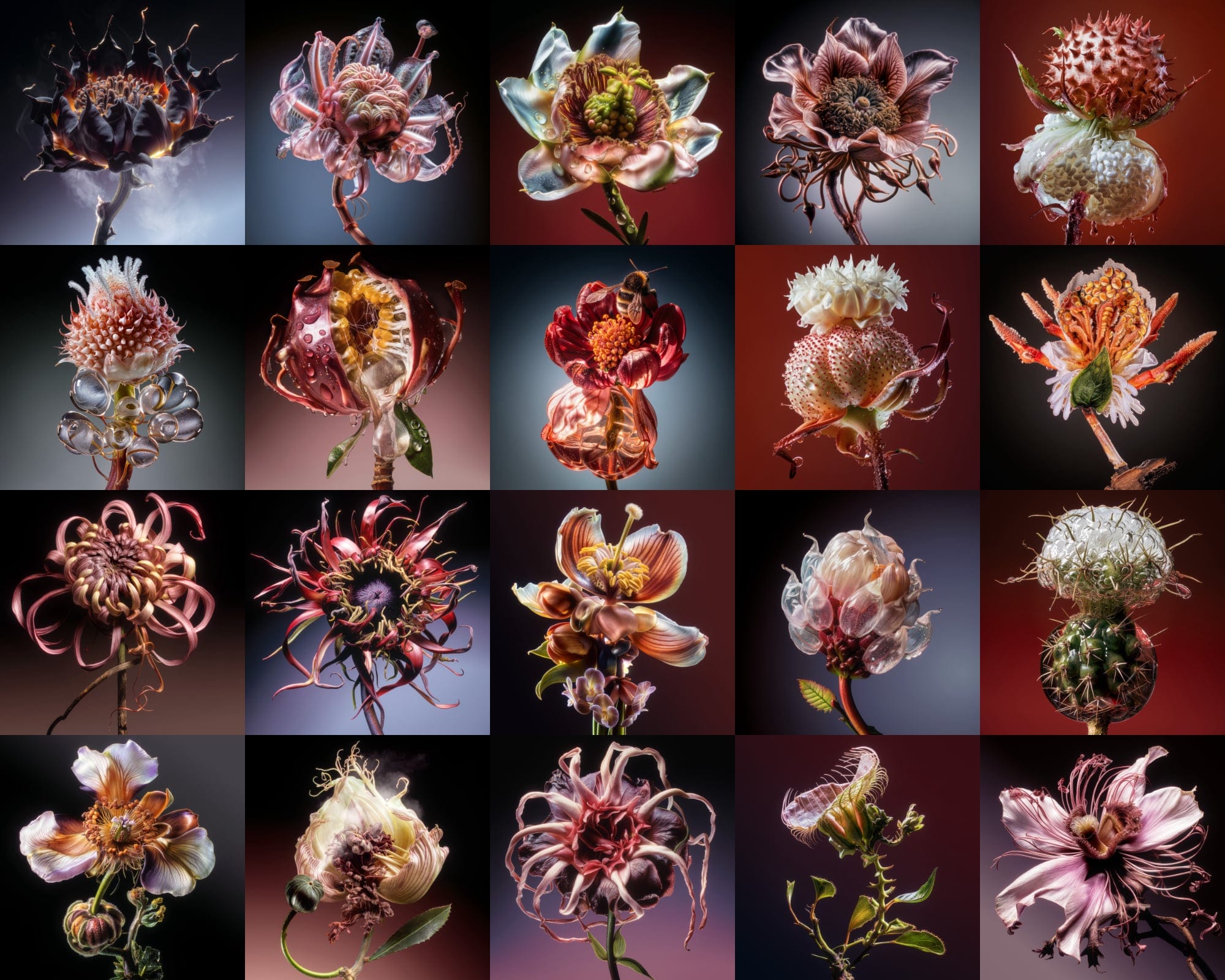 Drippy, Feathery, and Spiny Growths Spring from Hannes Hummels’ Otherworldly Flowers — Colossal