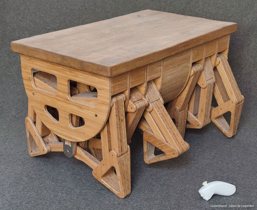 Mobile Coffee Table Uses Legs To Get Around