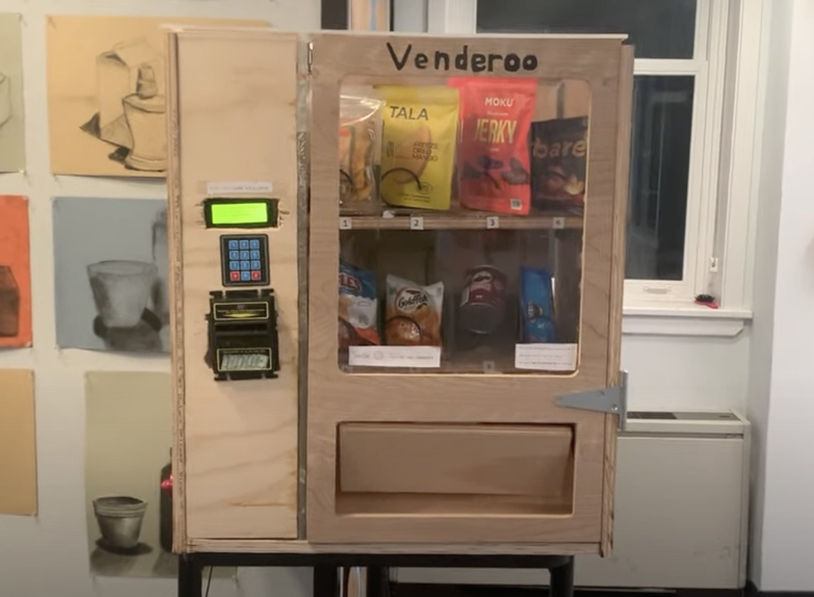 Venderoo is an Arduino Mega-powered DIY vending machine