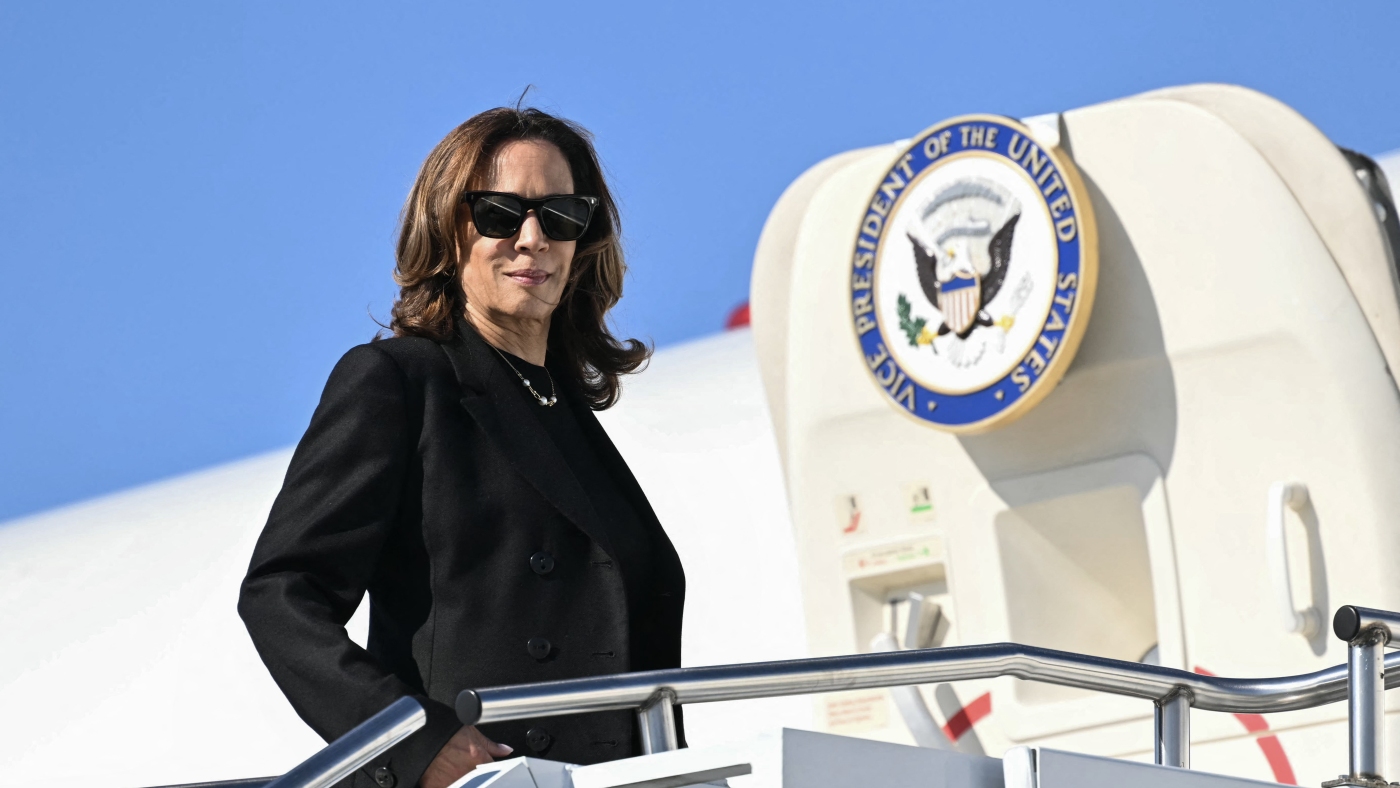 Why Harris is not leaning into making history : NPR