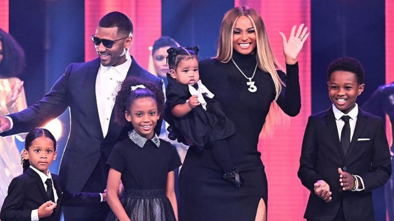 Ciara Wore A Black Balenciaga Dress with Black Aminah Jillil Boots Alongside Family at the Steelers Fashion Show