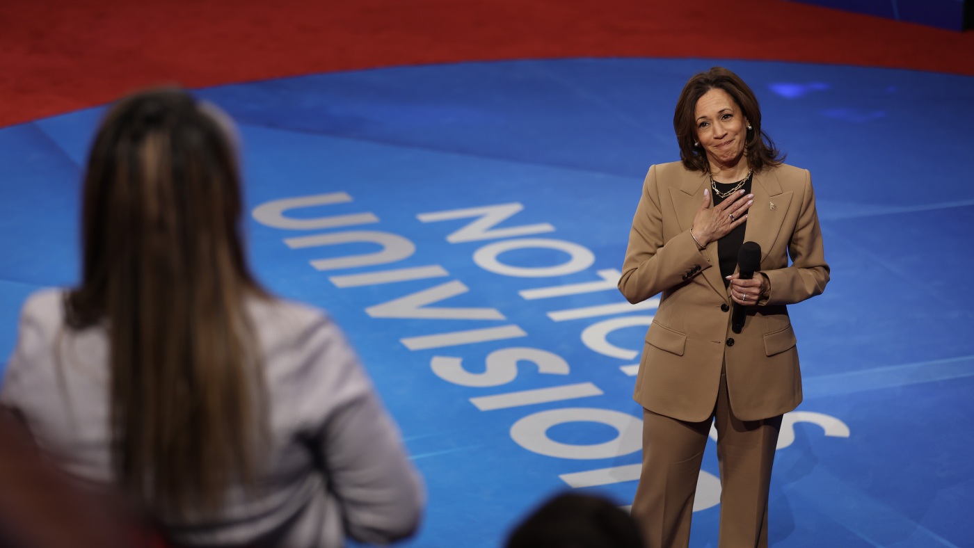 Harris uses Univision town hall to show empathy with Latino voters : NPR