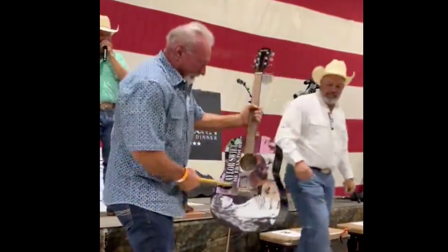 Man Buys Taylor Swift Guitar at Auction, Destroys It