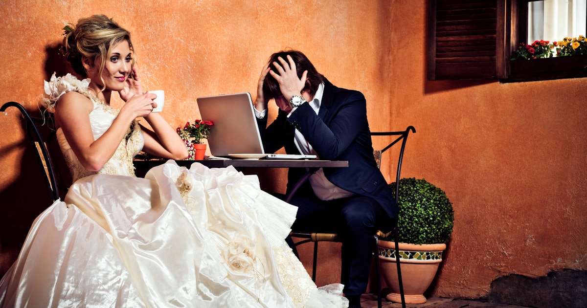 Man Pictured Working On His Wedding Day & We’re All Losing It