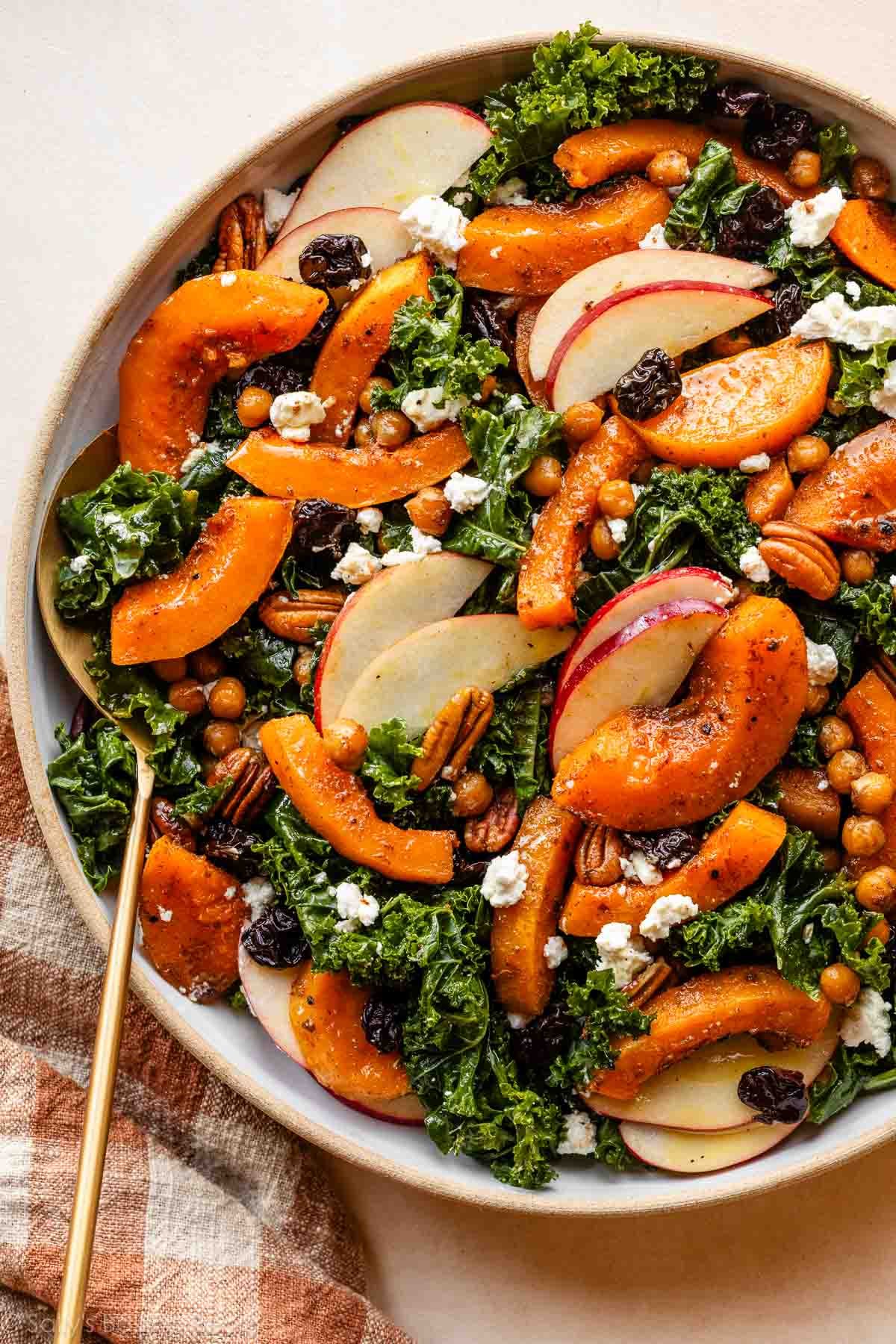 Maple-Roasted Squash Kale Salad – Sally’s Baking Addiction