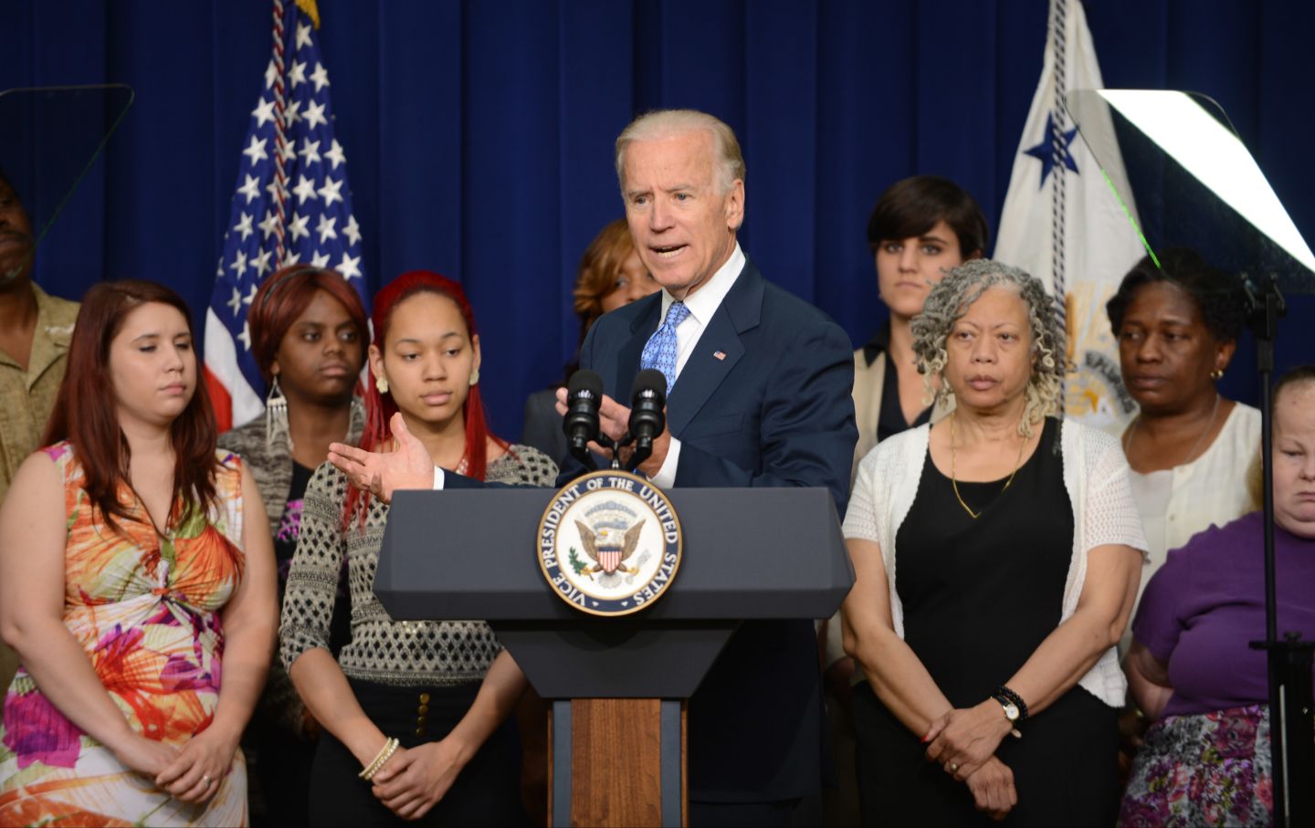 Then-Vice President Joe Biden delivers remarks at the White House on the 75th anniversary of the Fair Labor Standards Act.